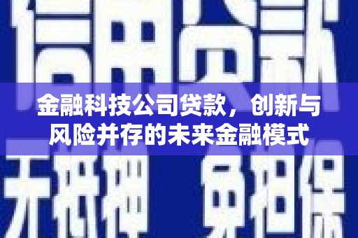 冈山金融科技公司贷款，创新与风险并存的未来金融模式