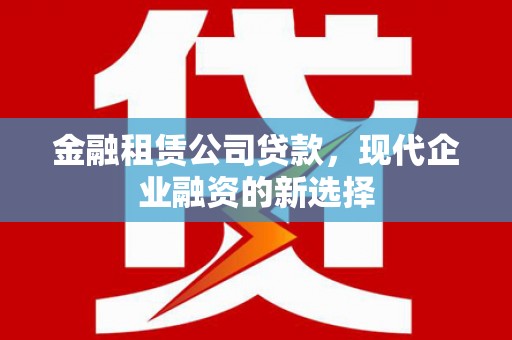冈山金融租赁公司贷款，现代企业融资的新选择