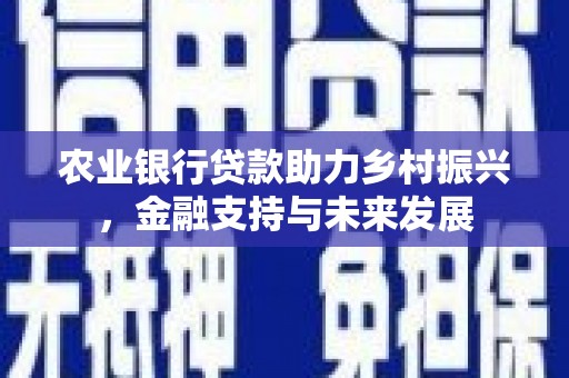 冈山农业银行贷款助力乡村振兴，金融支持与未来发展