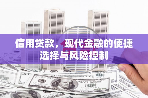 冈山信用贷款，现代金融的便捷选择与风险控制