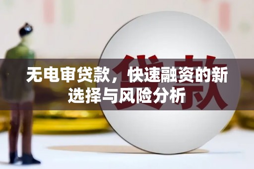 冈山无电审贷款，快速融资的新选择与风险分析