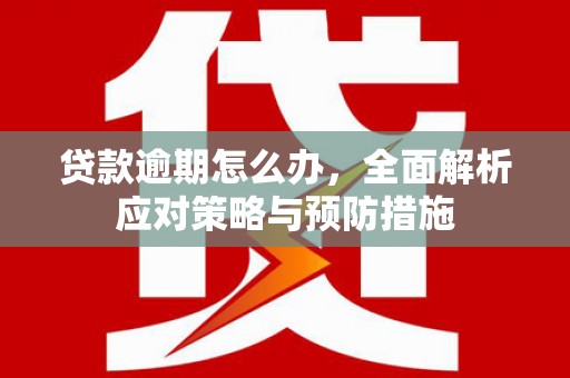冈山贷款逾期怎么办，全面解析应对策略与预防措施