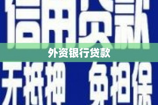 冈山外资银行贷款