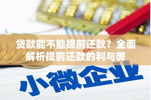 冈山贷款能不能提前还款？全面解析提前还款的利与弊